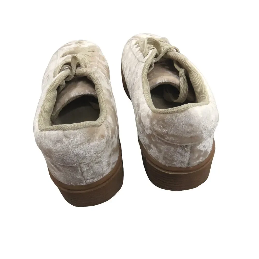 Urban Outfitters Y2k Chunky Crushed Velvet Platform Women's Sneakers Size 8